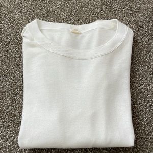 JCrew white Tippi 3/4 sleeves XS